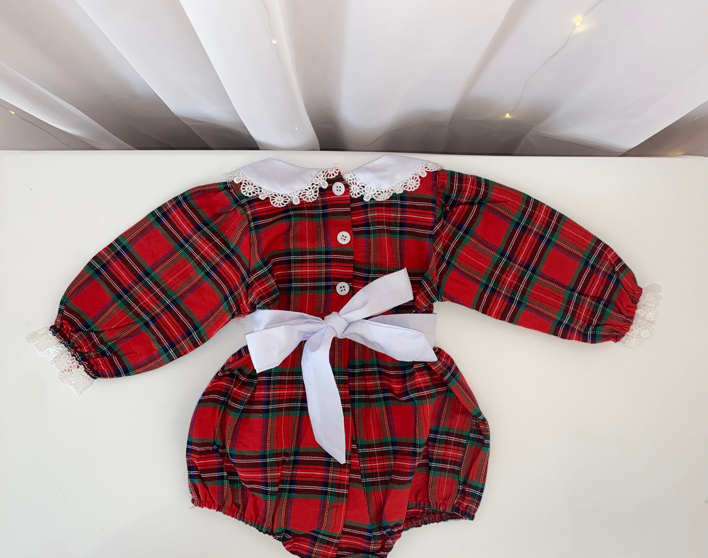 Matching Tartan Christmas romper and dress