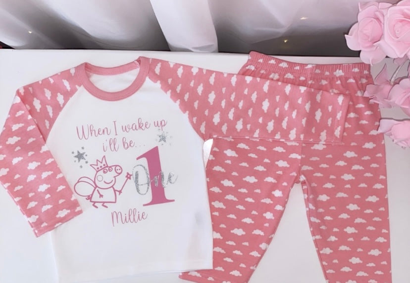 Peppa Pig personalised Birthday Eve pyjamas