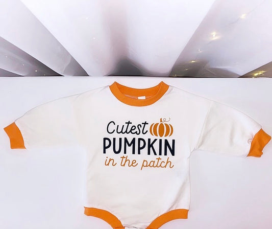 Halloween cutest pumpkin in the patch unisex romper